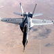 A front view of the YF-17, showing its distinct wing extensions that lent it the nickname Cobra. (US Air Force)